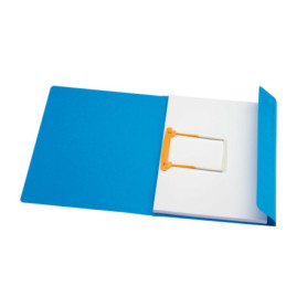 Dossier A4 JalemaClip en carton bleu - Pack de 10 pièces