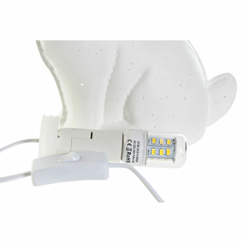 Image secondaire de Lampe de bureau DKD Home Decor 25 x 10 x 19 cm Porcelaine Blanc 220 V 25 W