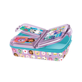 Boîte à Goûter Gabbys Dollhouse avec 3 Compartiments pour Enfants