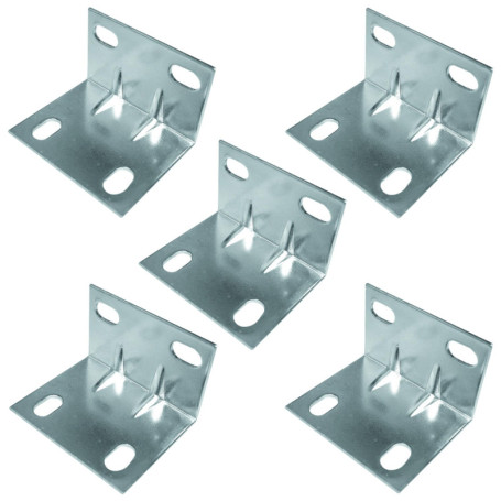 Lot de 5 Équerres de Fixation Métalliques 90° - Renfort Universel pour Meubles