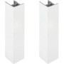 Lot de 2 Jonctions de Plinthe Blanc Mat pour Meubles de Cuisine