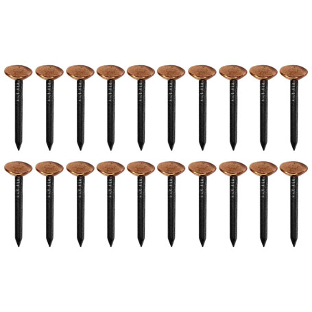 Clous en Acier avec Tête Cuivre pour Fixation Décorative - 20 pièces