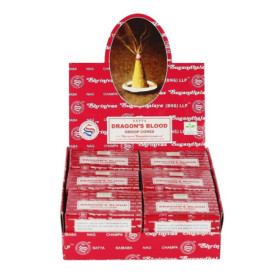 Lot de 12 cônes d'encens Dhoop Sang de dragon - Satya