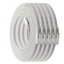 Lot de 5 câbles réseau plats Cat7 - 7,5 m blanc pour connexion rapide