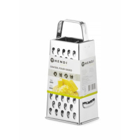 Râpe inox quatre faces HENDI - Ustensile de cuisine pratique