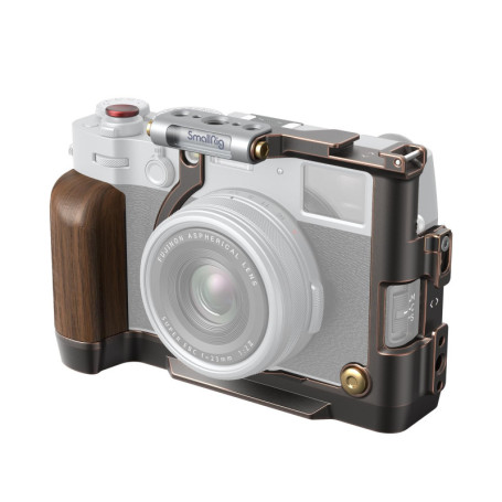 Cage Rétro SMALLRIG pour FUJIFILM X100VI avec Poignée en Bois et Déclencheur