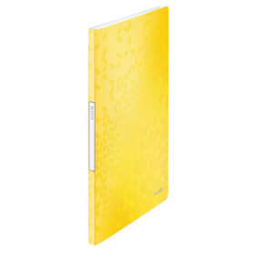 Lot de 10 Porte-Vues A4 Leitz WOW avec Pochettes Transparentes Jaunes