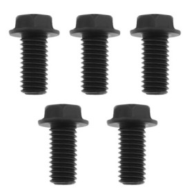 Lot de 5 boulons filetés à gauche M8 en acier au carbone - 16 mm