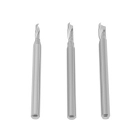 Lot de 3 Fraises à Spirale en Carbure de Tungstène pour Bois et Plastiques