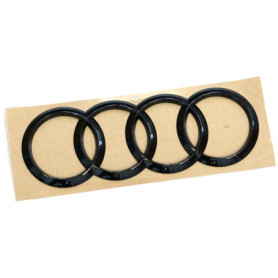 Emblème Audi Black Edition Blackline - Logo Noir pour Voiture