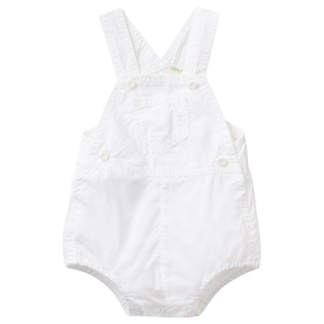 Salopette Mixte Bébé en Coton Blanc - United Colors of Benetton