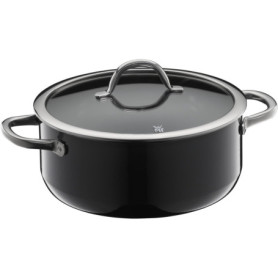 WMF Fusiontec Inspire Faitout en Céramique Noir 24 cm avec Couvercle en Verre
