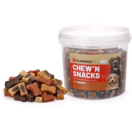 Friandises Chew'n Snack Mix pour Chien - Poulet, Agneau & Poisson - 1,4 kg