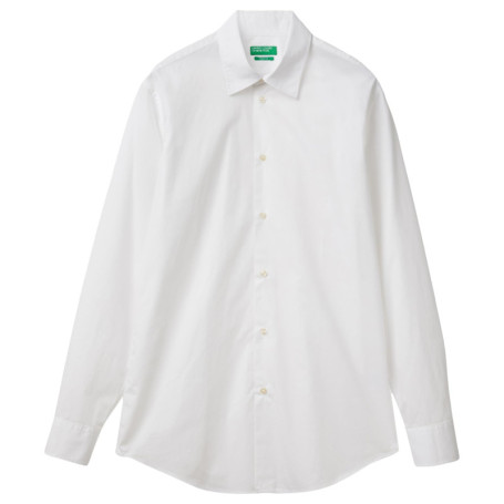 Chemise en Coton Organique Blanc - United Colors of Benetton