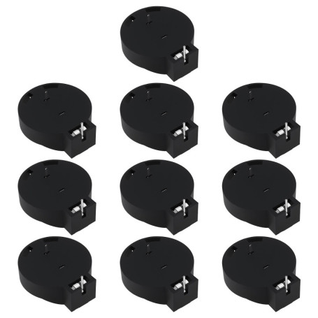 eMagTech Lot de 10 Supports de Piles Bouton CR2450 pour PCB - Noir