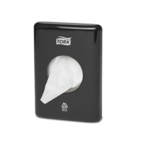 Sac Distributeur Tork pour Serviettes Hygiéniques Noires - 36x140x100 mm