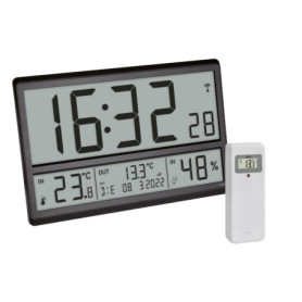 Horloge numérique XL TFA Dostmann avec affichage de la température et du jour en français