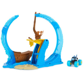 Ensemble de Jeu Monster Jam Megalodon Loop of Doom avec Camion 1:64