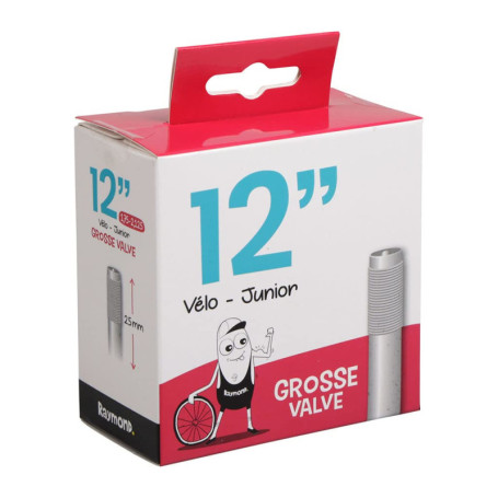 Chambre à air 12 pouces pour VTT Junior - Grosse valve
