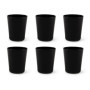 Lot de 6 Verres Noirs Portofino en Verre Soufflé - 30 Cl