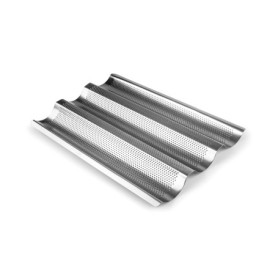 Moule à Baguettes en Acier Inoxydable - 3 Compartiments
