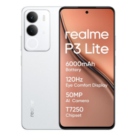Smartphone realme P3 Lite Blanc 8Go RAM 256Go Stockage 120Hz 50MP