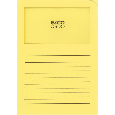 Chemises à fenêtre ELCO Ordo Classico - Jaune - Lot de 10