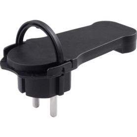 Fiche Plate Noire Meister avec Arceau Rabattable - Connecteur Extra Plat IP20