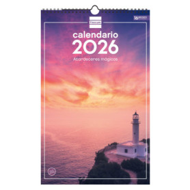 Calendrier Mural 2026 - Couchers de Soleil Magiques - 25 x 40 cm