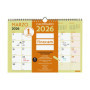 Calendrier mural 2026 Finocam - Planning mensuel en couleur