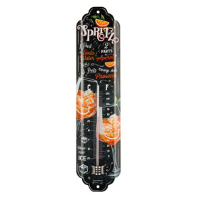 Thermomètre Rétro Aperol Spritz en Métal - Accessoire de Bar Vintage