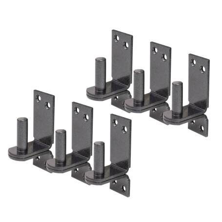 Gond DURAVIS® sur Platine Noir Diamant - Kit de 6 Ferrures Décoratives