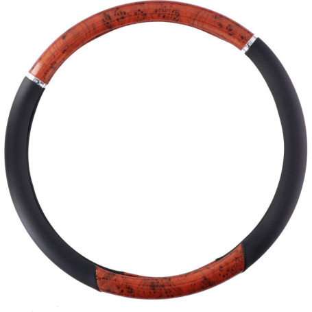 Couvre-volant en bois pour camion - Noir et acajou