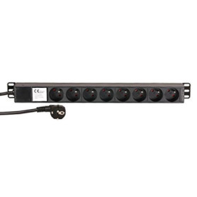 Multiprise Rackable 19" avec 8 Prises Françaises et Interrupteur Lumineux