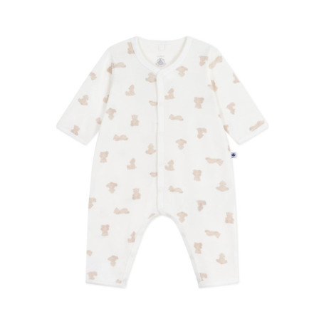 Pyjama Bébé Sans Pieds Petit Bateau en Coton Imprimé Ours