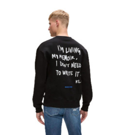 Sweat Noir Relaxé Karlism pour Homme - Karl Lagerfeld Jeans