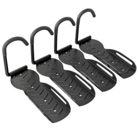 Support de Vélo Mural SPORTNOW - Lot de 4 Crochets Noir pour Garage et Intérieur