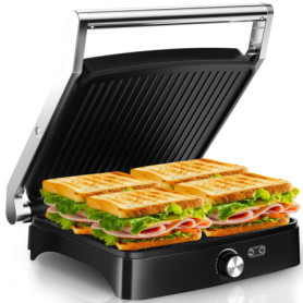 Grille de Contact YASHE - Panini et Sandwichs avec Revêtement Antiadhésif