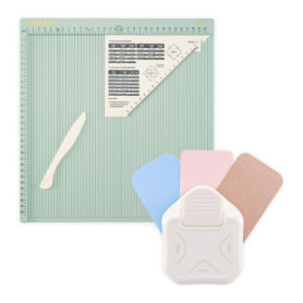 Kit Scrapbooking Vaessen Creative avec Plaque de Rainurage et Perforatrice 3-en-1