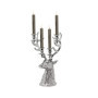 Bougeoir Renne EDZARD pour 4 Bougies en Aluminium Nickelé - 43 cm