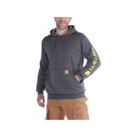 Sweat à Capuche Carhartt Midweight avec Logo - Carbon Heather - XL Homme