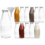 Lot de 12 Bouteilles en Verre 500 ml avec Bouchon à Vis et Entonnoir