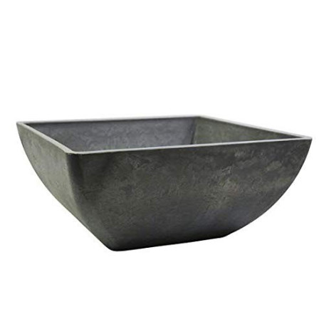 Bac à Plantes Carré Klocke - Résistant aux Intempéries - 40x40 cm Gris