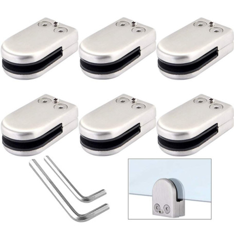 Pince à Verre en Acier Inoxydable 304 - Lot de 6 pour Balustrade et Escalier