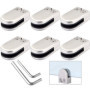 Pince à Verre en Acier Inoxydable 304 - Lot de 6 pour Balustrade et Escalier