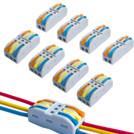 Kit de Connecteurs Électriques QitinDasen - 30 Pcs Multicolores SPL-2/SPL-3