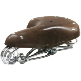 Selle de Vélo Vintage en Cuir TentHome - Confort Rétro pour Hommes et Femmes