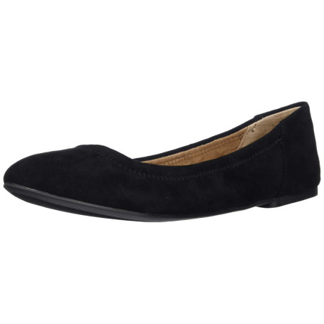 Ballerines Plates Belice en Microsuède Noir pour Femme - Pointure Large 40,5