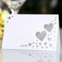 Cartes de Noms en Papier en Forme de Cœur - 50 Pièces pour Mariage et Fêtes