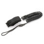 Laisse de Surf Enroulée POFET - 10,8 Pieds, 6 mm, Noir